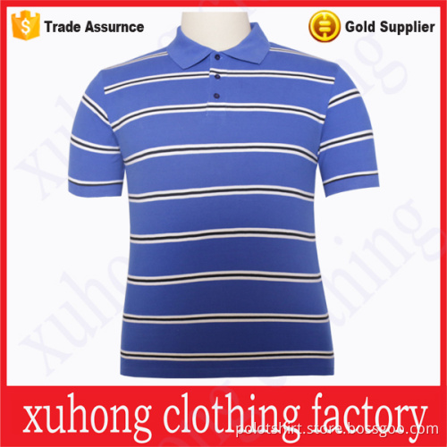 Casual Striped Slim Contrast Color Men's Polo Shirt